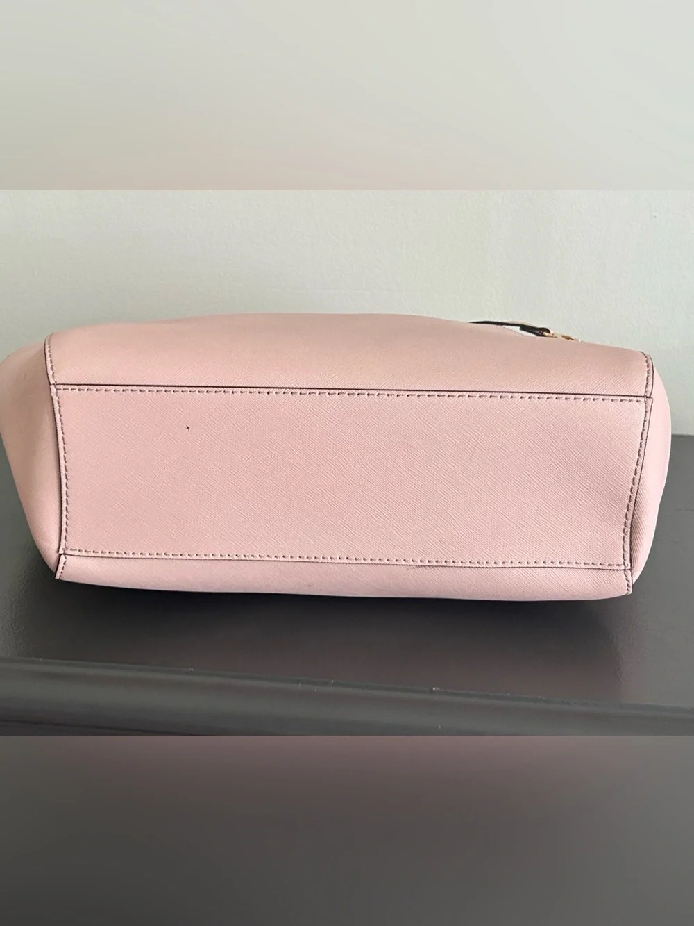 Michael Kors Pink Saffiano Leather Tote Bag large structured shoulder bag